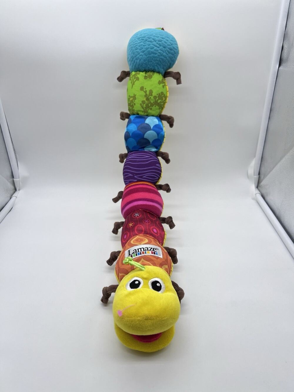 Lamaze Learning Curve Caterpillar Measure Inchworm Plush Crinkle Rattle Toy 24"